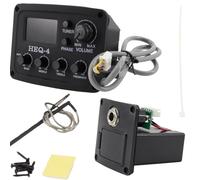 Hsyok Acoustic Guitar Pickup,4 Band Auto Manual Tuning Mode EQ Tuner Guitar Preamp Equalizer