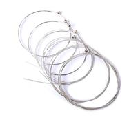 Hsyok Electric Guitar String 6 PCS, 6 Acoustic Guitar Kit Guitar Strings Replacement Steel String for Musical Instruments Guitar Bass (Silver) String