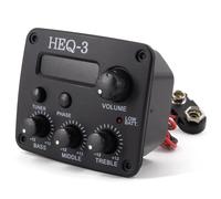 Hsyok Pre-Amp Equalizer Pickup,Guitar 3 Band EQ Equalizer Piezo Pickup System with LCD Screen Display for Guitar Accessory
