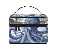 HSYOYO Makeup Bag for Women Travel Cosmetic Bag Large Makeup Case Portable Toiletry Skincare Organizer Bag, Octopus Boat, One Size