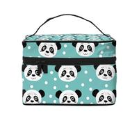 HSYOYO Makeup Bag for Women Travel Cosmetic Bag Large Makeup Case Portable Toiletry Skincare Organizer Bag, Panda Face, One Size