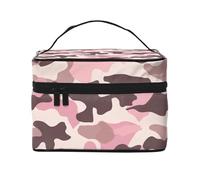 HSYOYO Makeup Bag for Women Travel Cosmetic Bag Large Makeup Case Portable Toiletry Skincare Organizer Bag, Pink Camouflage, One Size