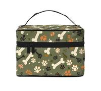 HSYOYO Makeup Bag for Women Travel Cosmetic Bag Large Makeup Case Portable Toiletry Skincare Organizer Bag, Dog Bones Paw, One Size