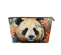 HSYOYO Makeup Bag Waterproof Cosmetic Bag Organizer Small Make Up Zipper Pouch Portable Travel Toiletry Bag For Women Girls, Watercolor Panda Floral, One Size