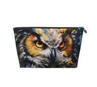 HSYOYO Makeup Bag Waterproof Cosmetic Bag Organizer Small Make Up Zipper Pouch Portable Travel Toiletry Bag For Women Girls, Watercolor Owl, One Size