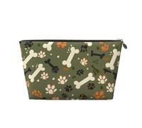 HSYOYO Makeup Bag Waterproof Cosmetic Bag Organizer Small Make Up Zipper Pouch Portable Travel Toiletry Bag For Women Girls, Dog Bones Paw, One Size