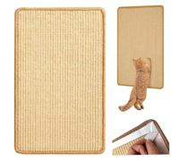 HSYTEK Cat Scratching Mat, Sisal Scratching Boards, 40 x 60 cm, Sisal Rug for Cats, Natural Cat Scratching Boards, Sisal Scratching Mat, Cats with Closure for Sofa, Furniture, Door, Scratch Protection