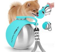 HSYTEK Water Bottle for Dogs, 2-in-1 Drinking Bottle Dogs for On the Go, 285 ml Stainless Steel Drinking Bottle with Foldable Silicone Bowl, Leak-Proof Dog Drinking Bottle for Walks, Hikes, Travel