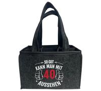 HSYWSH Gifts for Men Felt Men's Handbag Beer Funny 40th Birthday Gifts for Me/n Me/ns 40th Birthday Gif/ts Funny m/en's handbag carry bag made of felt for 6 beer bottles bee/r handbag (Gray)