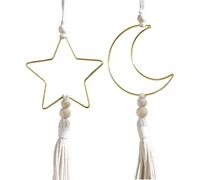 Hsyzygian 1/2 / 3pc Mystical Star and Shape Wooden Ornament Craft for Outdoor Indoor Celebration Holiday Decoration Wooden Glowing Hanging Ornament