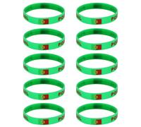 Hsyzygian 10 Piece Soccer Tournament Wristbands Bangles with Participating National Flags for Supporters Fan Gift Collaboration Silicone Wristbands