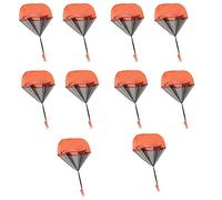 Hsyzygian 10 Pieces Gadgets Throwing Parachute Outdoor Parachute Airborne Troops Figures Outside Flying Toy for Kids Outdoor Flying Toy for Kids