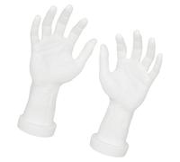 Hsyzygian 2Pcs Mannequin Hands for Nails Art Practice and Design Projects Sturdy PVC Materials for Rings Display