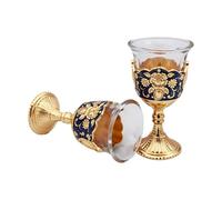 Hsyzygian 2Pieces Artistic Rose Pattern Barwares Glasses Rose Pattern Barwares Accessories Suitable for Various Beverages Multipurpose Party Drinkware