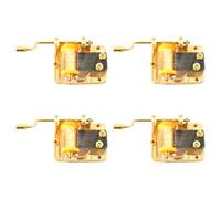 Hsyzygian 4Pcs Elegant Music Box Set Hand Operated Plays Classical Melodies Mechanism Replacement for Craft Projects Decoration Hand Crank Music Box