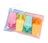 Hsyzygian 4Pcs Pocket Fluorescent Highlighter Marker Pen 4 Color Highlighters for Notebook Planner Journal Highlighting Coloring Lovely Animal Shaped Markers