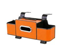 Hsyzygian Car Rear Seat Storage Box with Cup Holder Tissue Trash Bin and Hook Backseat Organizers for Road Trips Car Organizers and Storage Back Seat