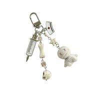Hsyzygian Creative Resin Syringes Holder with Cartoon Mummy Theme Perfect Party Decors Tiny Mummy Phone Charm