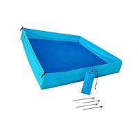 Hsyzygian Expanded Anti Sand Mat for Childrens Activity Zone Strong Fabric and Wind Resistant Ground Anchors Easy Assemble Child Play Area