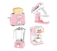 Hsyzygian Interactive Miniature Kitchen Pretend Play Toy Simulation Appliances Set with LED Light and Sound for Children RolePlay Early Learning Toy for Toddler