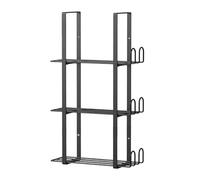 Hsyzygian Metal Glove Dispenser Rack Holder with 3 Layers Space Saving Storage for Home Offices Kitchen and Commercial Use Black Metal Glove Dispenser