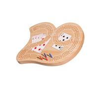 Hsyzygian Portable Wooden Cribbage Game with Strategy Cards for Travel Continuous Track Board