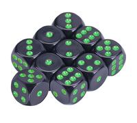 Hsyzygian Rounds Corner Six Sided Dices Bulk, Pack of 10 Assorted Color 16mm Acrylic Cubes with Number Dots for Kids Use Table Board Game