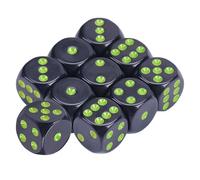 Hsyzygian Rounds Corner Six Sided Dices Bulk, Pack of 10 Assorted Color 16mm Acrylic Cubes with Number Dots for Kids Use Table Board Game