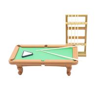 Hsyzygian Scale Billiard Table Playset for Children Printed Components Ideal for Imaginative Games Small Pool Table Toy Set for Realistic Design Perfect for Pretend Play and Family Bonding