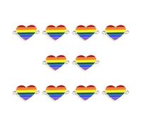 Hsyzygian Sturdy Rainbow Color Alloy Charm with Double Holes for Various Uses Two Hole Jewelry Finding