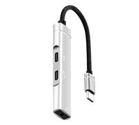 Hsyzygian Sturdy Type C Sound Adapter with 3.5mm Plug Fast Charging 60W and USB Data Transfer for Notebook Tablet Type C Headphone Adapter
