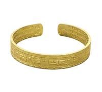 Hsyzygian Tibetan Buddhist Mantra Copper Hand Painted with Six Sacred Words Adjustable Openable for Protections Luck Adjustable Wrist