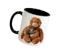 Hsyzygian Unique Monkey Themed Mug Featuring Red Orangutan, Great and Adults, 11oz Dishwasher Safe Lovely Red Orangutan and Monkey Themed Coffee Cup