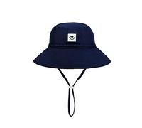 HSYZZY Baby Sun Hat Smile Face Toddler UPF 50+ Sun Protective Bucket hat Nice Beach hat for Baby Girl boy Adjustable Cap - Blue - 2-4 Years
