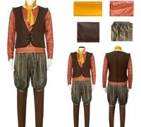 HSZCSMGS Rumpelstiltskin Cosplay Costume Top Pants Uniform Suit Rumpelstiltskin Costume Halloween Party (Brown, Medium)