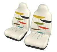 HSZSQZWH Mid Century Modern Prints Car Seat Covers Fit Most Cars, Trucks, Suvs, Or Vans 2 Pcs Auto Seat Covers Set Car Seat Protector