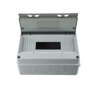 HT-12 IP65 Waterproof Distribution Box, 12-Module 1-Row Mount Fuse Enclosure with Lockable Cover, for Indoor and Outdoor Electr