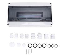 HT 18W Power Distribution Box, Outdoor IP65 Circuit Breaker Junction Box, ABS+PC Material with Transparent Cover for MCB Power, Easy to Install and Maintain for Indoor a