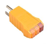 HT-305B Socket Safety Tester Handheld Check Receptacle Detector 110V-125V AC Outlet Wiring Status LED Indicator Compact Electroscope for Home Office Factory(B)