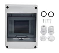 HT 5W Distribution Box, Electric Junction Box with Transparent Cover, IP65 Plastic Protection Case for Outdoor Indoor Power Communication Equipment, Includes Screws and