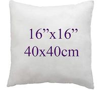 HT House Of Threads 16 x 16 Inches (40cm x 40cm) Extra Deep Filled Hotel Quality Cushion Pads Inners Insert Fillers Hollowfibre Cushion Pads Pack of 1, White