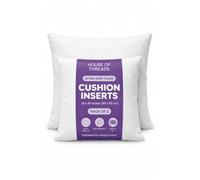 HT House Of Threads 20 x 20 Inch (50 x 50 cm) Cushion Insert | Extra Deep Filled Hotel Quality Cushion Pads | Premium White Cushion Inserts | Luxury Hollowfibre Throw Pillows | 2 pack