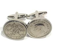 HT - Premium 1949 Lucky sixpence cufflinks for a 77th Birthday cufflinks