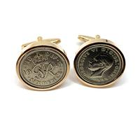 HT - Premium 1949 Lucky sixpence cufflinks for a 77th Birthday cufflinks Rose G