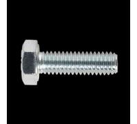 Sealey Zinc Plated 8.8 Steel Din 933 HT Setscrews M6 20mm Pack of 50