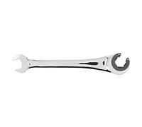 HT1R071 wrench ring, semi-open, fork, with ratchet 10 mm teeth: 72 HÖGERT TEC