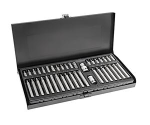 HT1S404 set: screwdriver bits hexagon, spline (12-sided), Torx® HÖGERT TECHNI