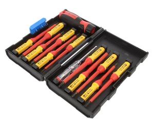 HT1S997 set: screwdriver insulated 1kVAC plastic container 13pcs HÖGERT TECHNI