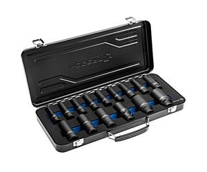 HT4R049 wrench set socket wrench, impact fastening: 1/2" 15pcs. HÖGERT TECH