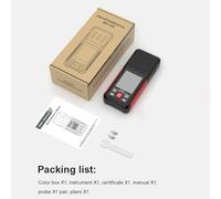 HT633 Digital Wood Moisture Meter with 7-Material Calibration, LCD Backlit Tri-Color Display, Stainless Steel Probe, Ambient Temp & Humi